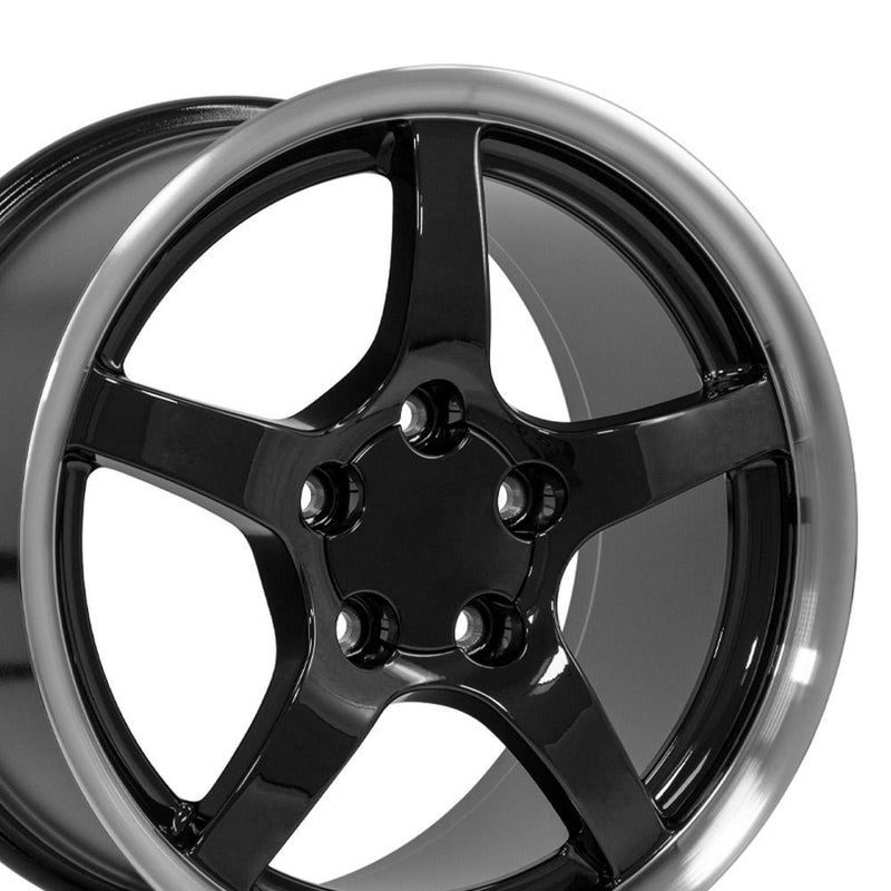 Wheel 17in Replica CV05 fits Chevrolet Corvette C5 17x9.5 Black