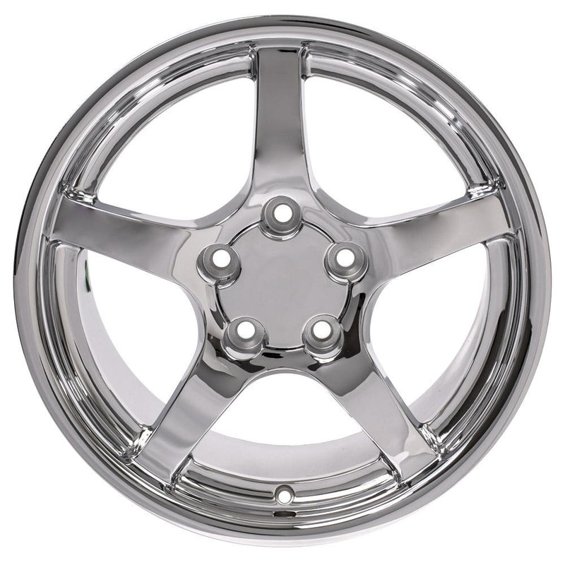 Wheel 18in Replica CV05 fits Chevrolet Corvette C5 18x9.5 Deep Dish Chrome