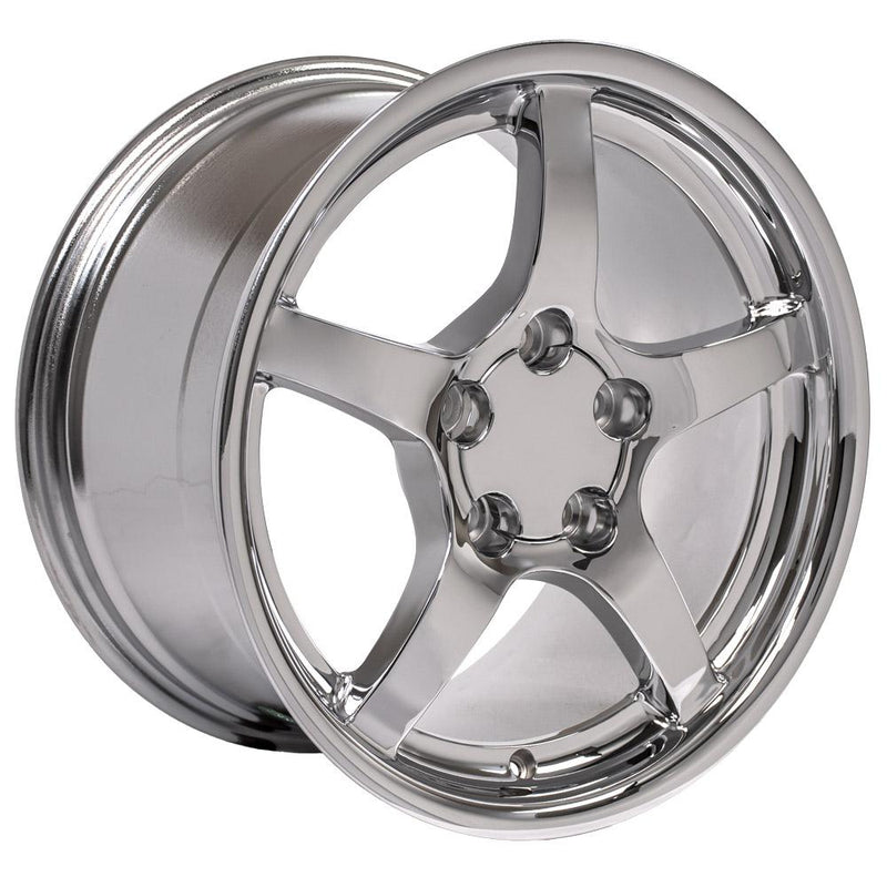 Wheel 18in Replica CV05 fits Chevrolet Corvette C5 18x9.5 Deep Dish Chrome