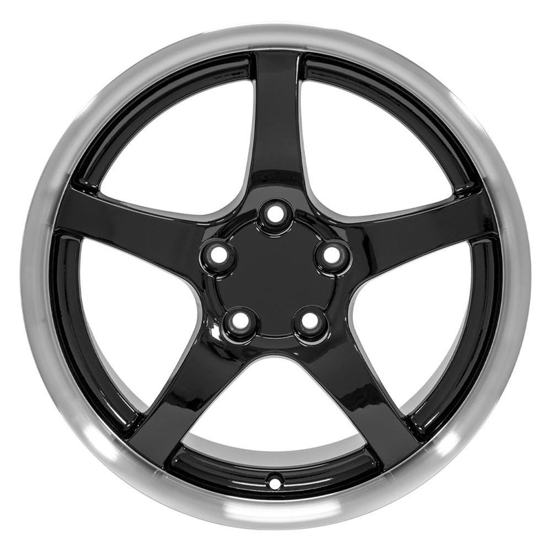 Wheel 18in Replica CV05 fits Chevrolet Corvette C5 18x9.5 Deep Dish Black