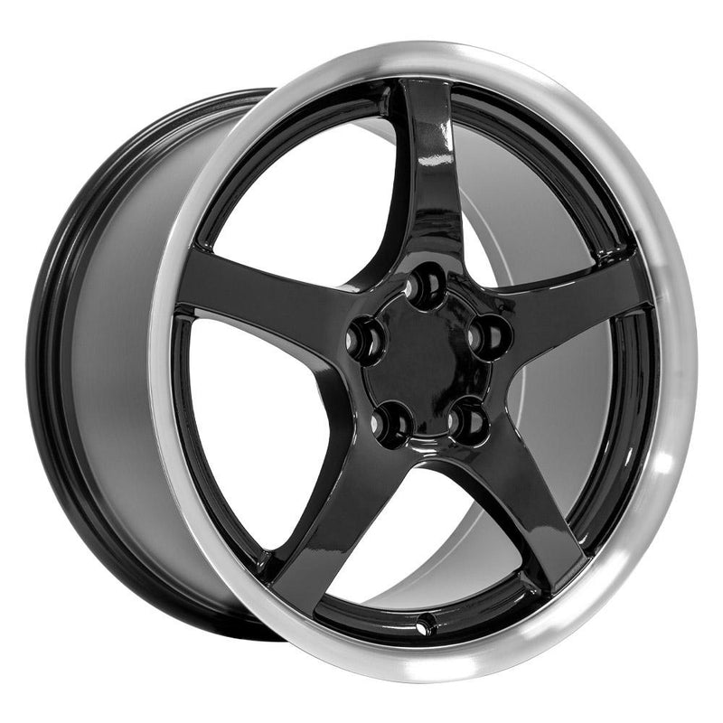 Wheel 18in Replica CV05 fits Chevrolet Corvette C5 18x9.5 Deep Dish Black