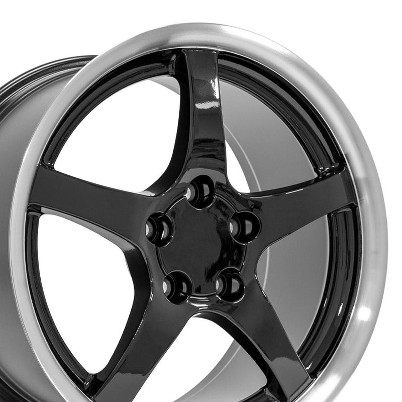 Wheel 18in Replica CV05 fits Chevrolet Corvette C5 18x9.5 Deep Dish Black