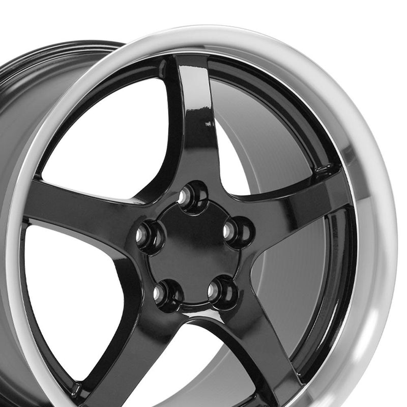 Wheel 18in Replica CV05 fits Chevrolet Corvette C5 18x10.5 Deep Dish Black