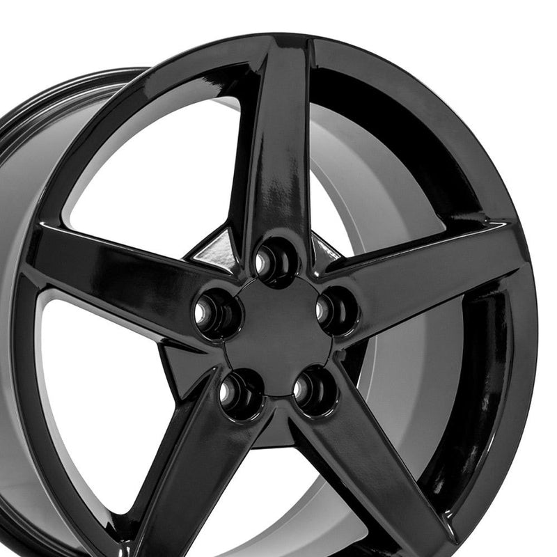Wheel 18in Replica CV06 fits Chevrolet Corvette C6 18x9.5 Black