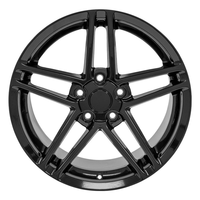 Wheel 18in Replica CV07A fits Chevrolet Corvette C6 Z06 18x10.5 Black