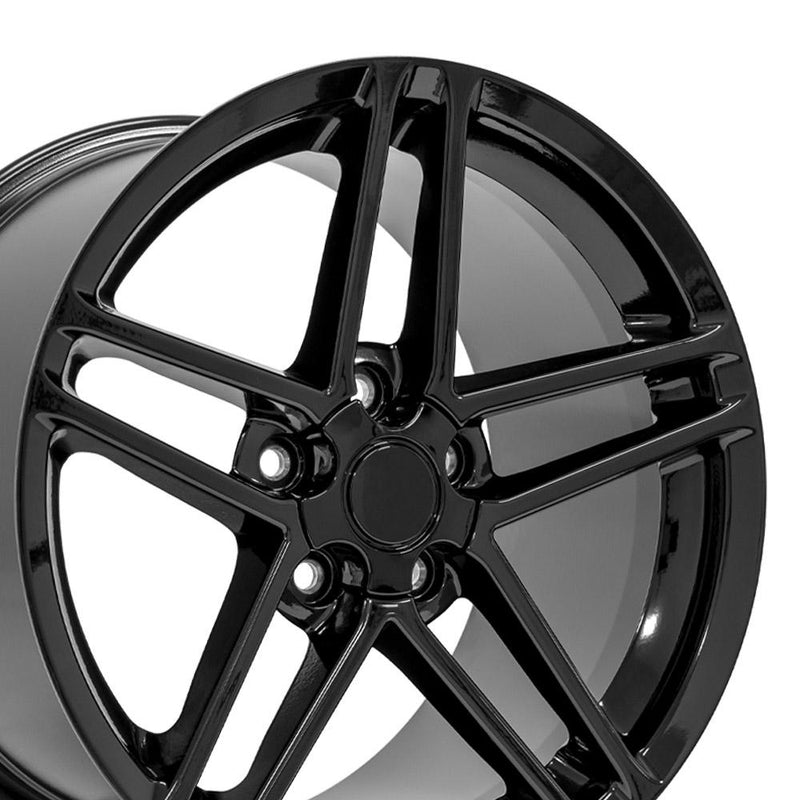 Wheel 18in Replica CV07A fits Chevrolet Corvette C6 Z06 18x10.5 Black