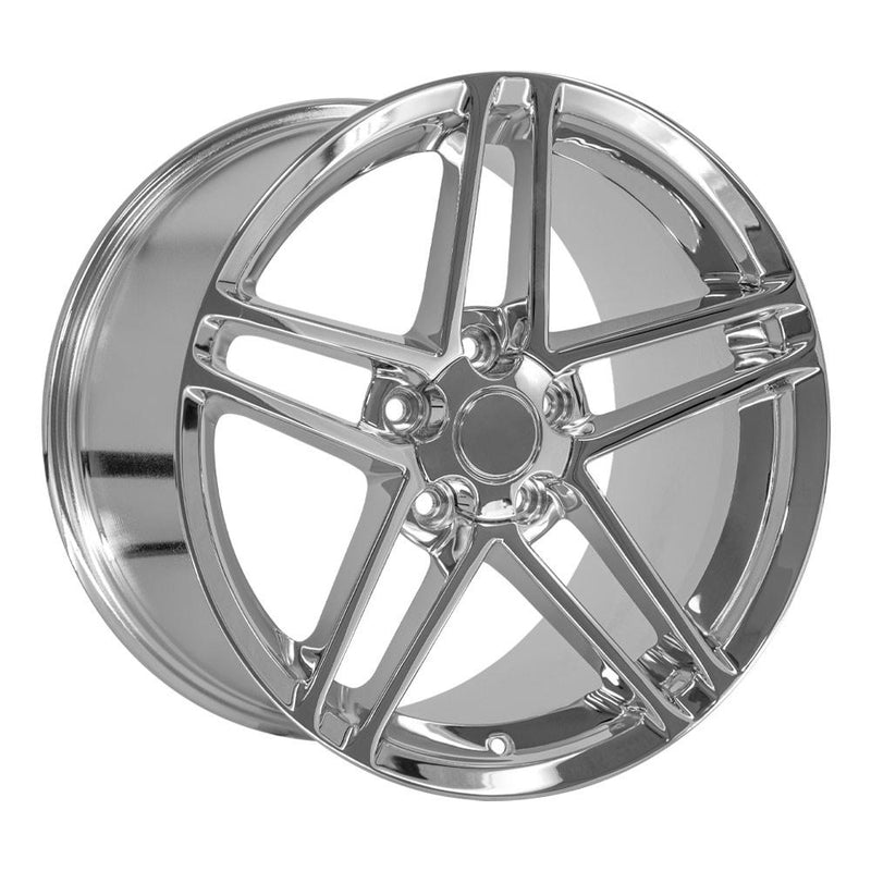 Wheel 18in Replica CV07A fits Chevrolet Corvette C6 Z06 18x10.5 Chrome