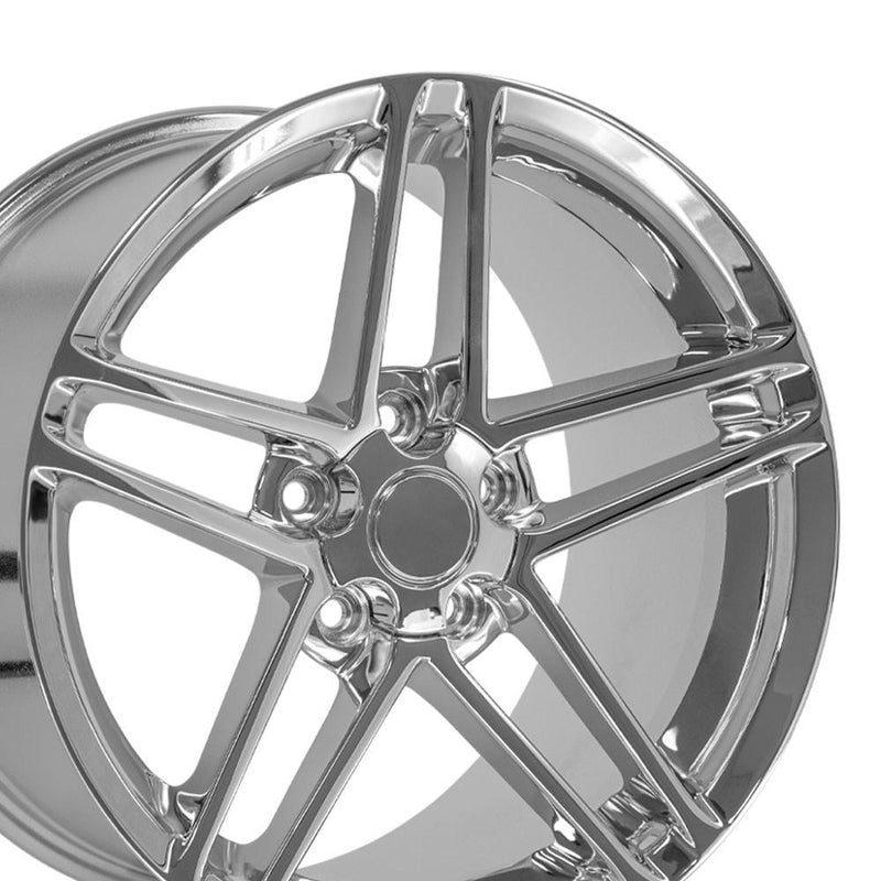 Wheel 18in Replica CV07A fits Chevrolet Corvette C6 Z06 18x10.5 Chrome