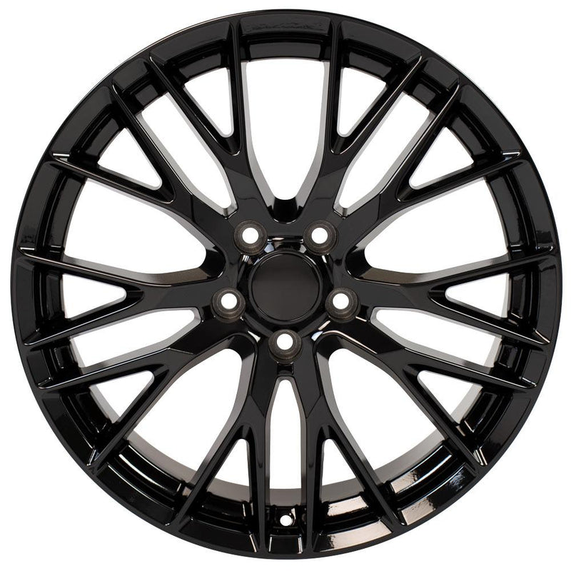 Wheel 20in Replica CV22 fits Chevrolet Corvette C7 Z06 20x10 Black