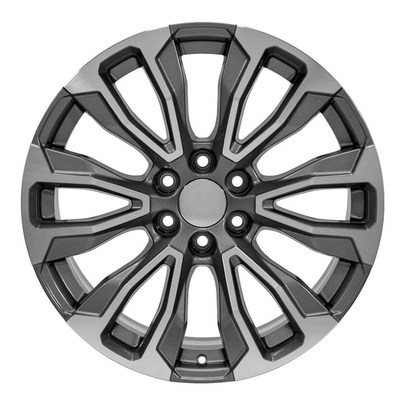 Wheel 22in Replica CV30 fits GMC Yukon 1500 22x9 Gunmetal Machined