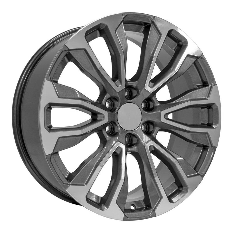 Wheel 22in Replica CV30 fits GMC Yukon 1500 22x9 Gunmetal Machined