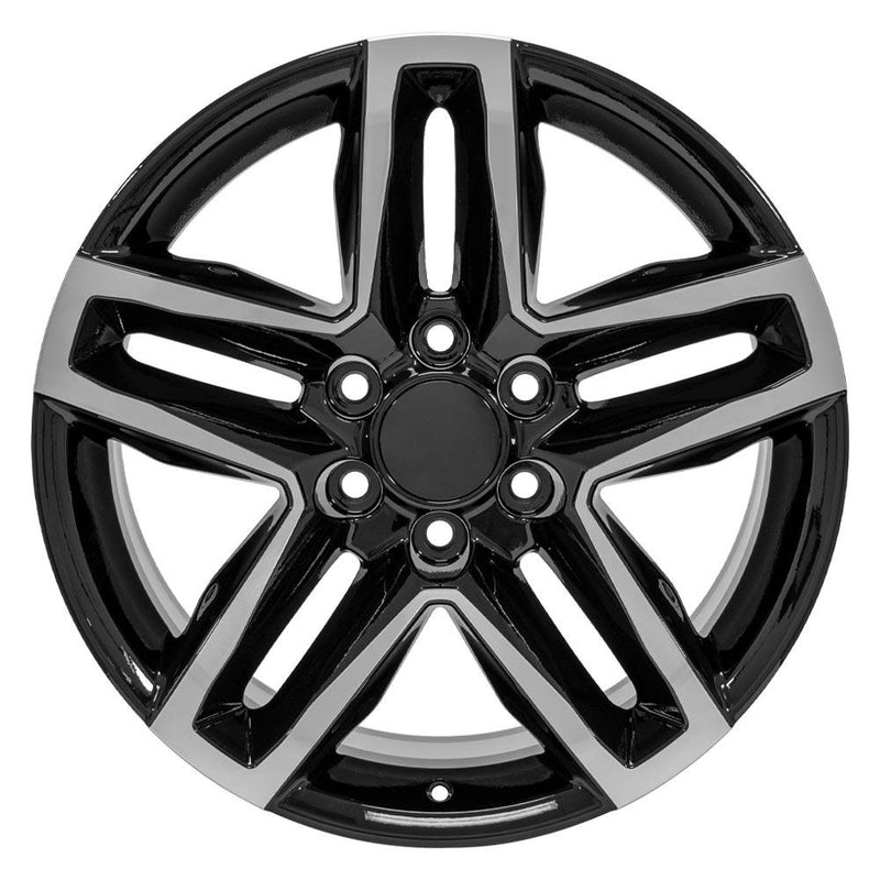 Wheel 20in Replica CV34B fits Chevrolet Silverado 1500 20x9 Black Machined