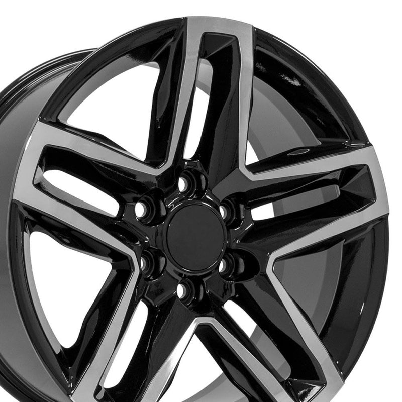 Wheel 20in Replica CV34B fits Chevrolet Silverado 1500 20x9 Black Machined