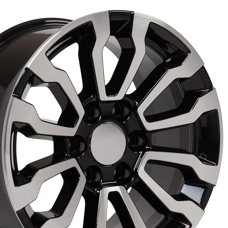 Wheel 18in Replica CV35 fits GMC Sierra 18x8.5 Black Machined