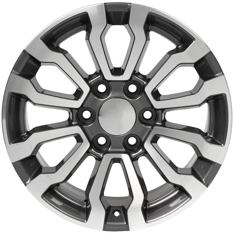 Wheel 18in Replica CV35 fits GMC Sierra 18x8.5 Gunmetal Machined