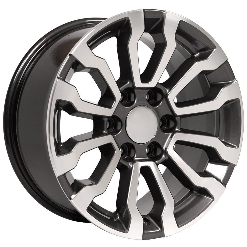 Wheel 18in Replica CV35 fits GMC Sierra 18x8.5 Gunmetal Machined