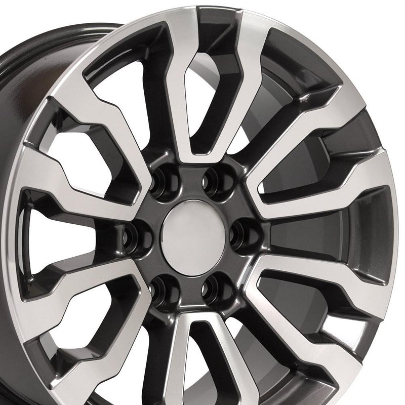 Wheel 18in Replica CV35 fits GMC Sierra 18x8.5 Gunmetal Machined