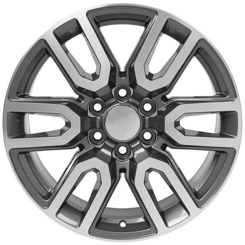 Wheel 20in Replica CV36 fits GMC Sierra 20x9 Gunmetal Machined