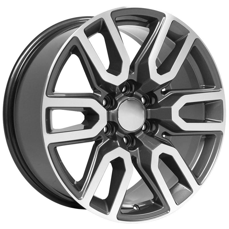 Wheel 20in Replica CV36 fits GMC Sierra 20x9 Gunmetal Machined