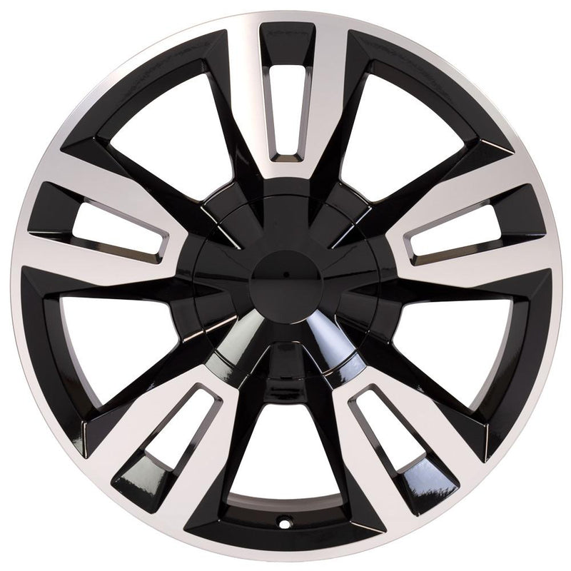 Wheel 22in Replica CV40 fits Chevrolet Tahoe 22x9 Black Machined