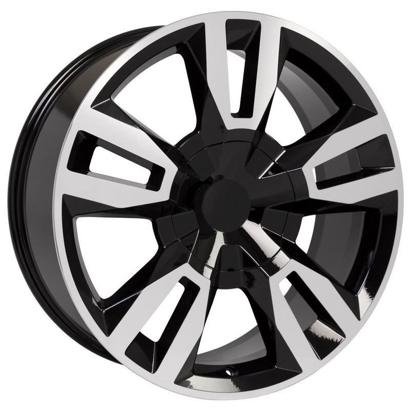 Wheel 22in Replica CV40 fits Chevrolet Tahoe 22x9 Black Machined