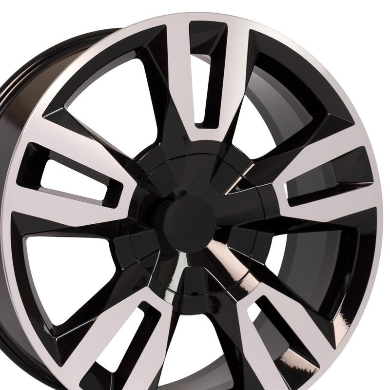 Wheel 22in Replica CV40 fits Chevrolet Tahoe 22x9 Black Machined