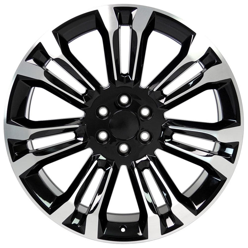 Wheel 24in Replica CV43 fits Chevrolet Silverado 1500 24x10 Black Machined
