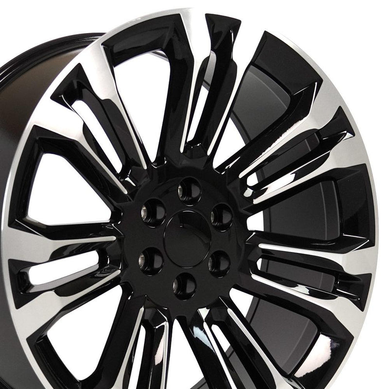Wheel 24in Replica CV43 fits Chevrolet Silverado 1500 24x10 Black Machined