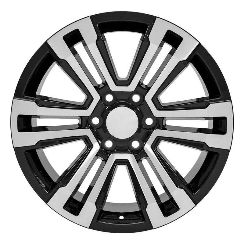 Wheel 20in Replica CV44 fits GMC Yukon Denali 20x9 Black Machined