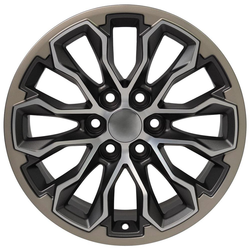 Wheel 17in Replica CV54 fits Chevy Colorado ZR2 17x8 Satin Gunmetal Machined Face