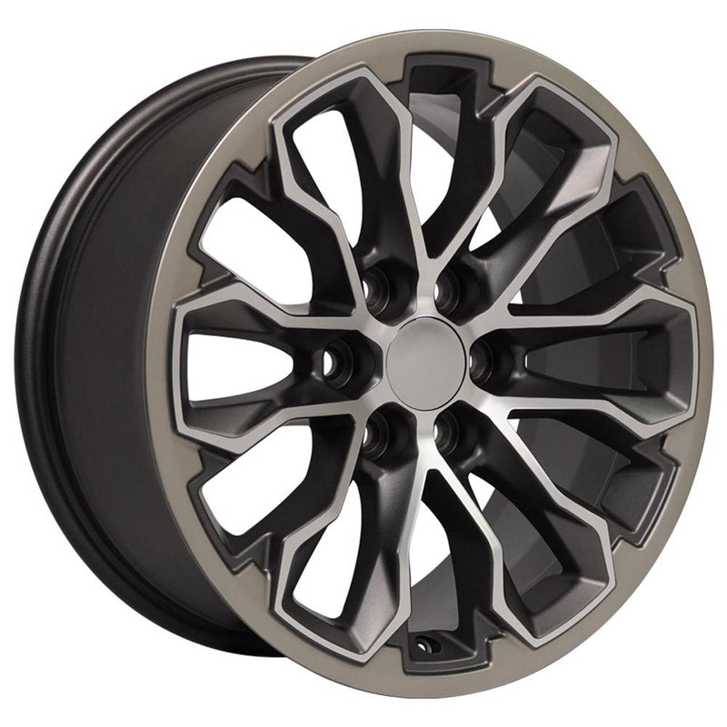 Wheel 17in Replica CV54 fits Chevy Colorado ZR2 17x8 Satin Gunmetal Machined Face