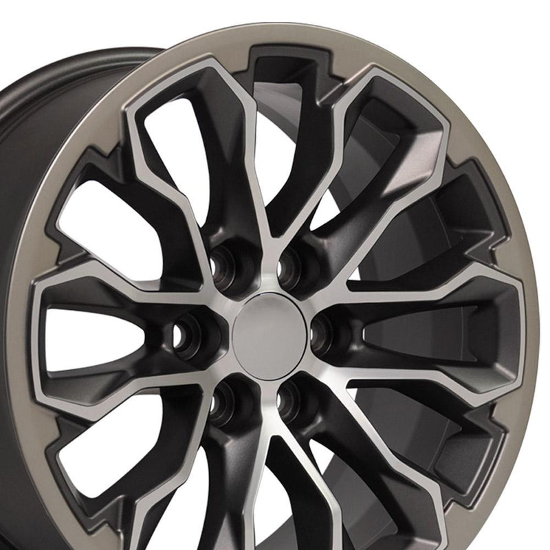 Wheel 17in Replica CV54 fits Chevy Colorado ZR2 17x8 Satin Gunmetal Machined Face