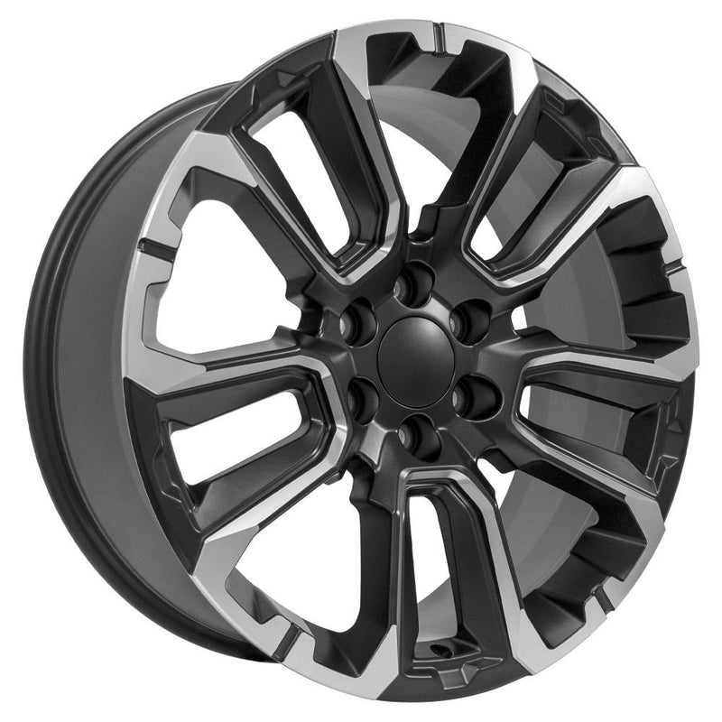 Wheel 22in Replica CV68 fits Chevrolet Suburban 1500 22x9 Satin Black with Milled Edge