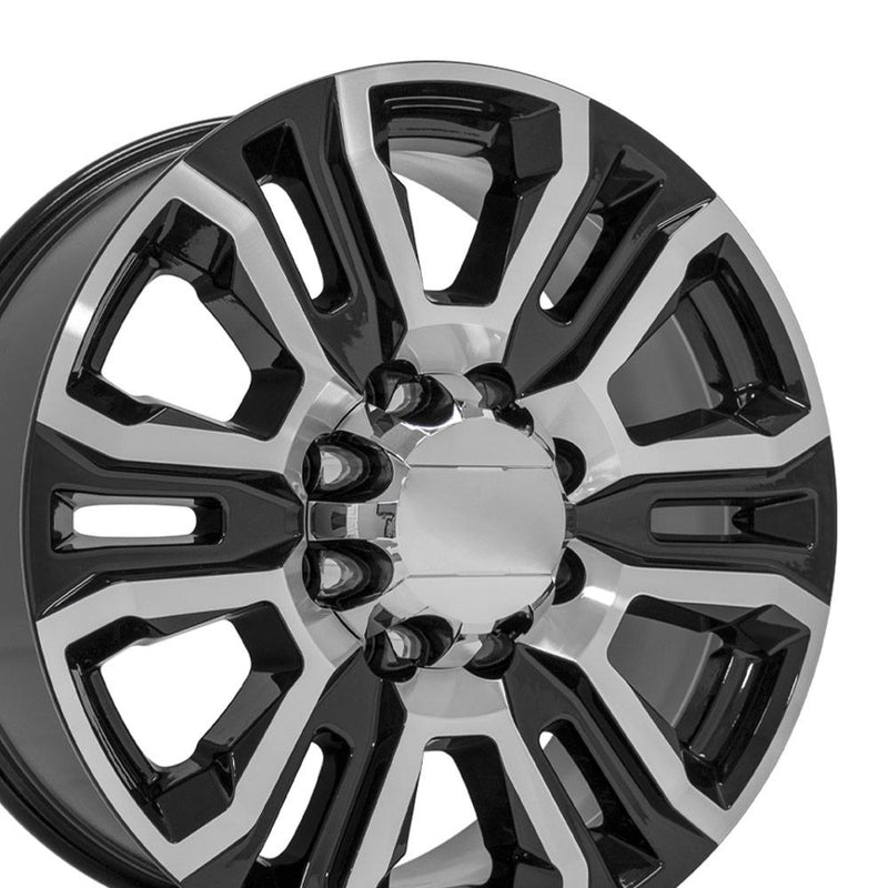 Wheel 20in Replica CV70B fits GMC Sierra 2500 3500 HD Denali 20x8.5 Black Machined