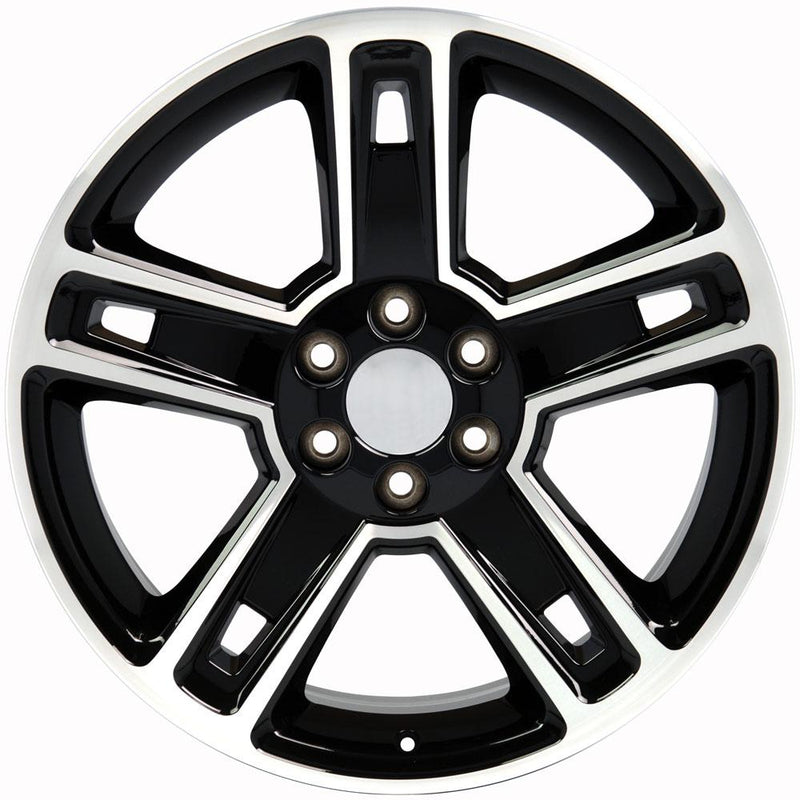 Wheel 22in Replica CV74B fits Chevrolet Silverado 22x9 Black Machined