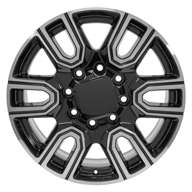 Wheel 20in Replica CV96B fits GMC Sierra 2500/3500 20x8.5 Black Machined