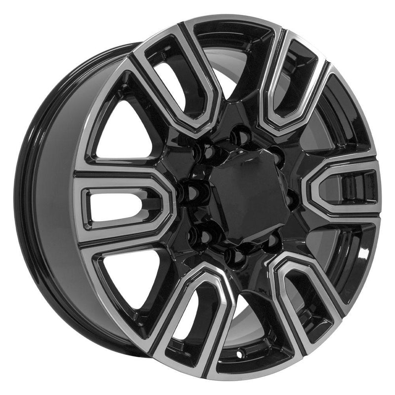 Wheel 20in Replica CV96B fits GMC Sierra 2500/3500 20x8.5 Black Machined