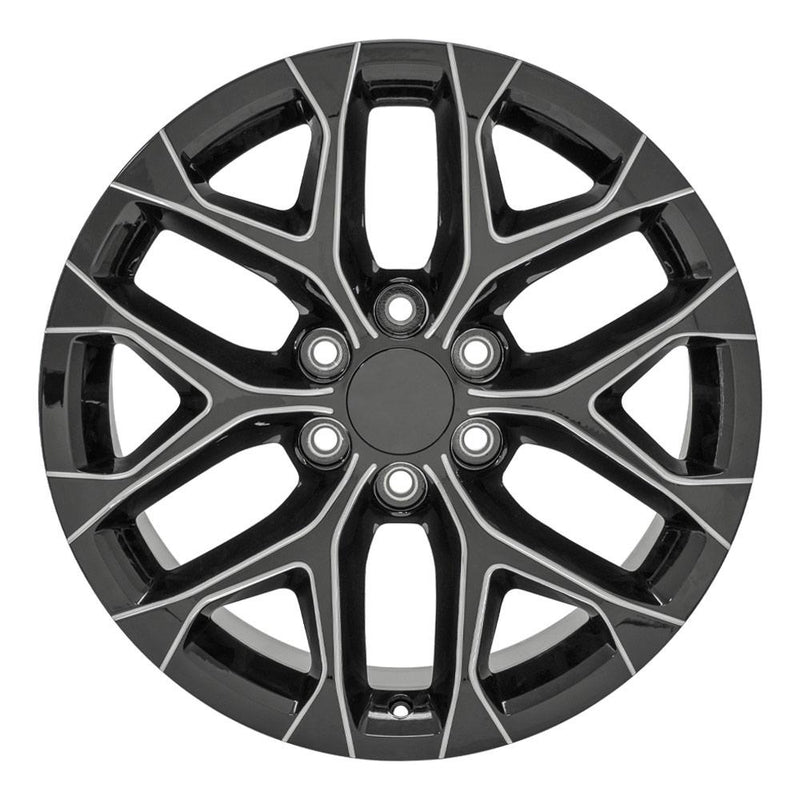 Wheel 20in Replica CV98B fits Chevy Silverado 20x9 Black Milled