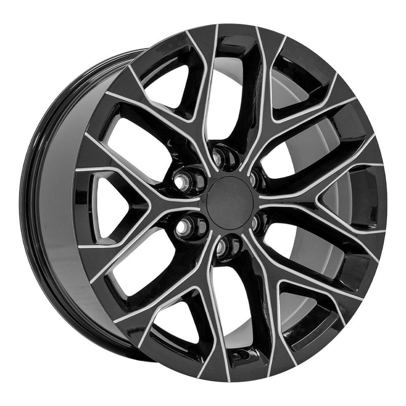 Wheel 20in Replica CV98B fits Chevy Silverado 20x9 Black Milled
