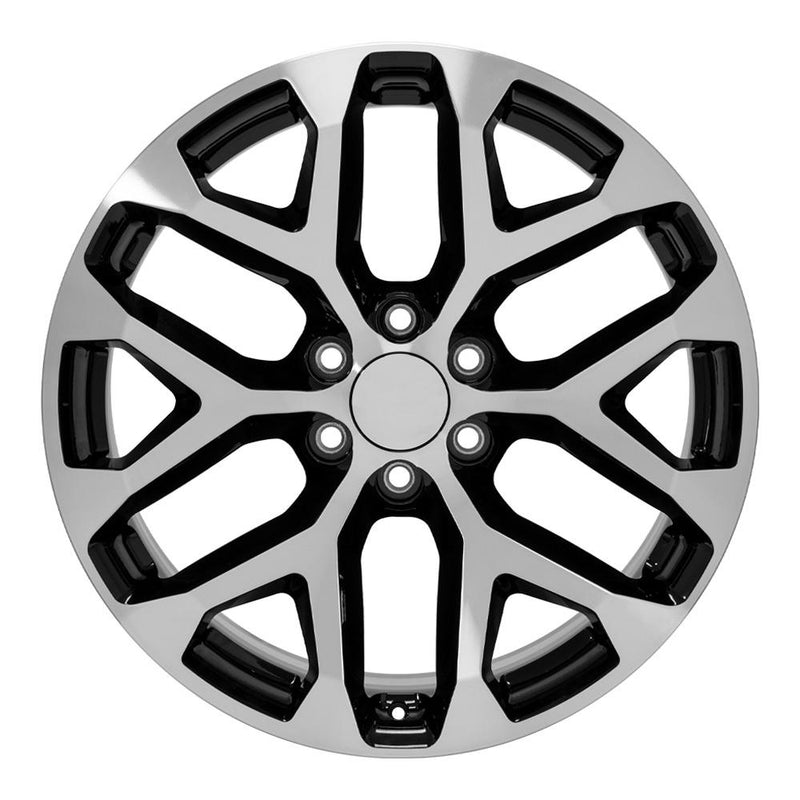 Wheel 22in Replica CV98B fits Chevy Silverado 22x9 Black Machined