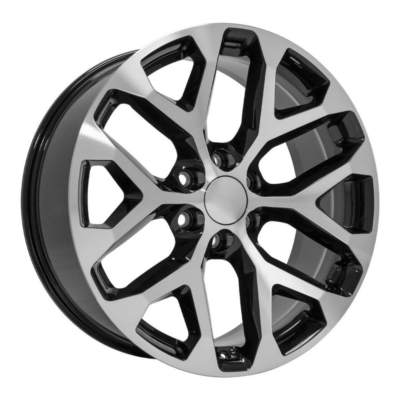Wheel 22in Replica CV98B fits Chevy Silverado 22x9 Black Machined