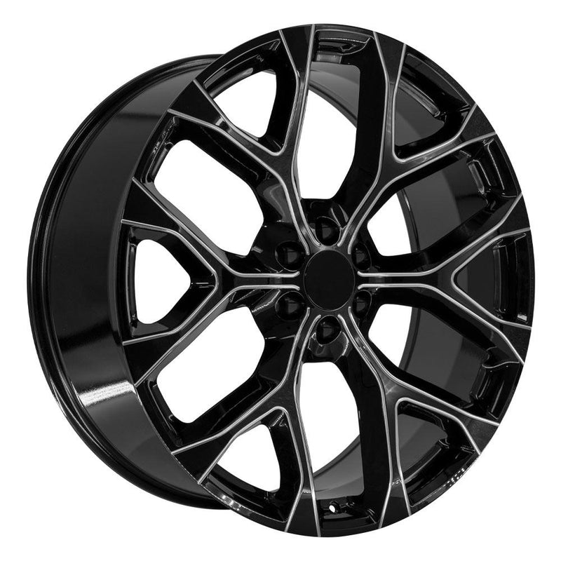 Wheel 26in Replica CV98B fits Chevy Silverado 26x10 Black Milled