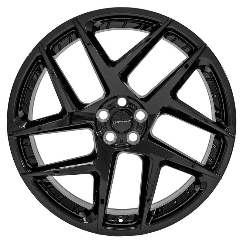 Wheel DEFIANT DF05 22x10 5x120mm +37et in Gloss Black