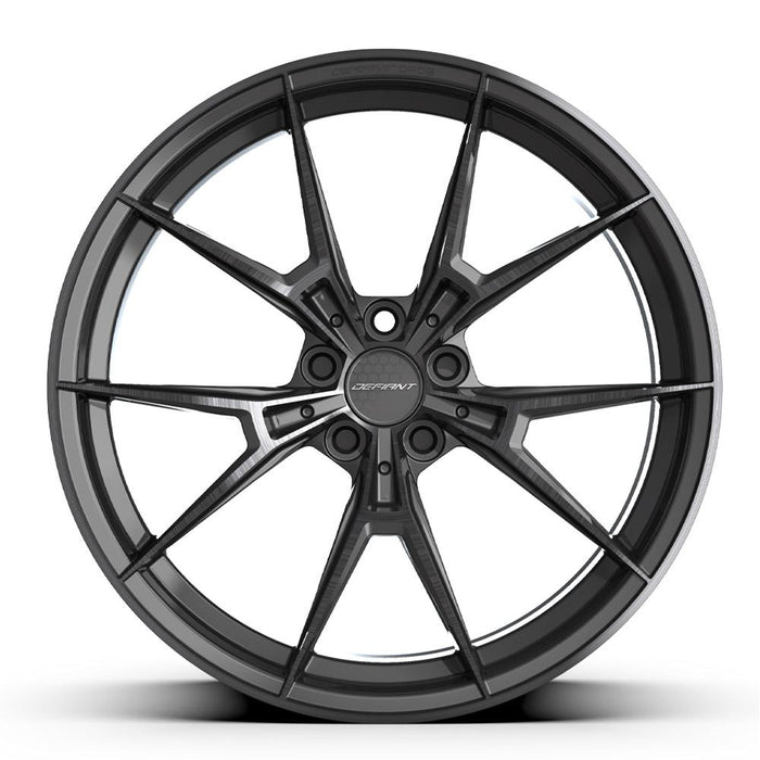 Wheel DEFIANT DF09 20x9 5x112mm +40et in Black Machined w/ Tinted Clear