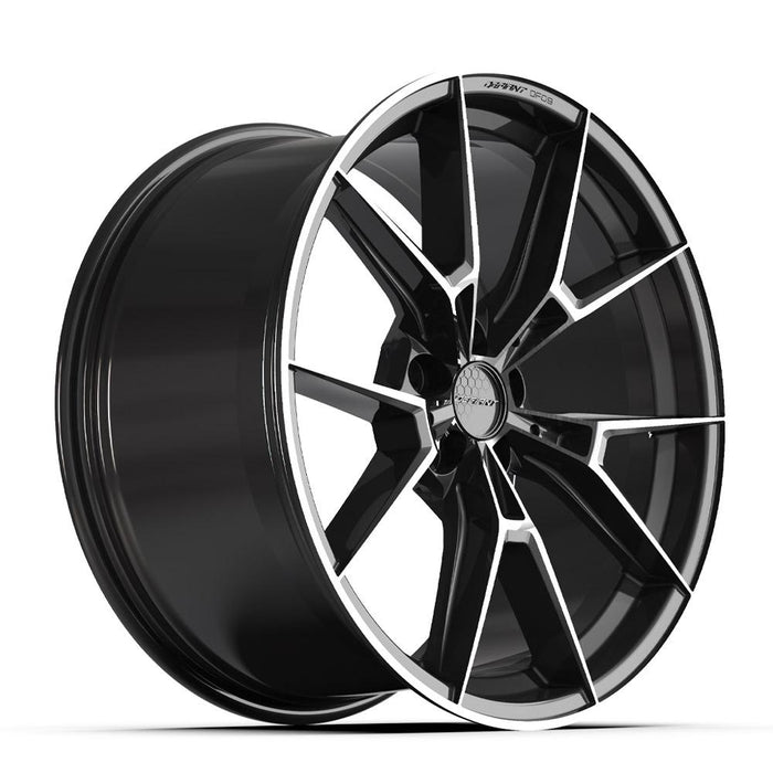 Wheel DEFIANT DF09 20x9 5x112mm +40et in Black Machined w/ Tinted Clear