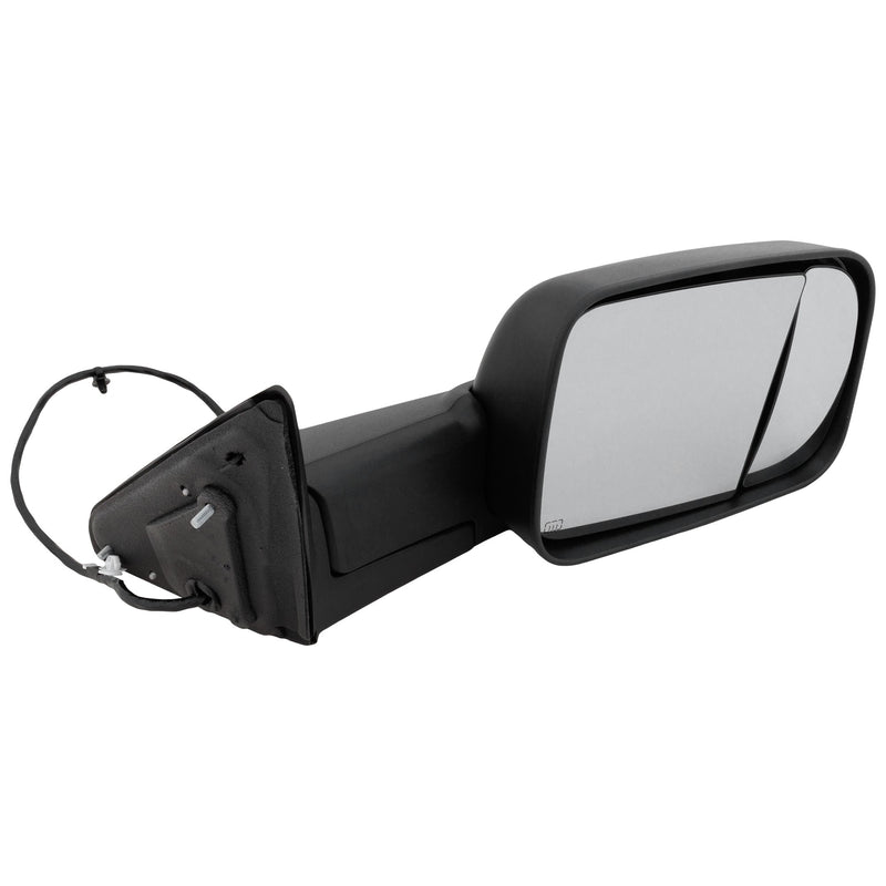 Passenger Side Towing Mirror, Power, Manual Folding, Heated, Textured Black, In-housing Signal Light, W/o memory, With Puddle Light, W/o Auto-Dimming, W/o Blind Spot Feature