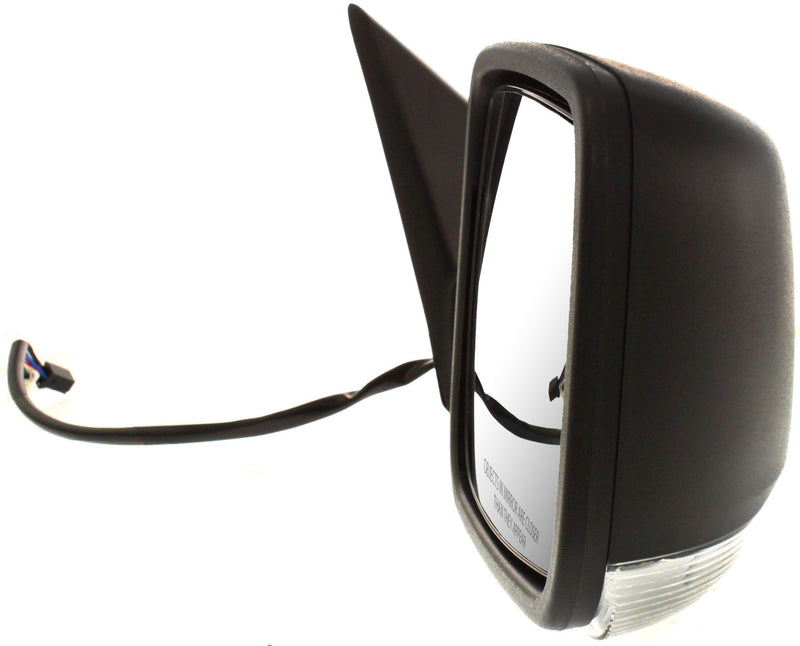 Passenger Side Mirror, Power, Heated, Manual Folding, Textured Black, In-housing Signal Light | CH1321304