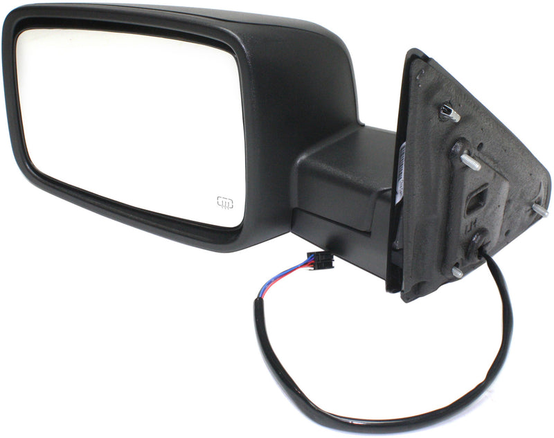Driver Side Non-Towing Mirror, Power, Heated, Manual Folding, Textured Black, with Outside Air Temperature Sensor | CH1320354