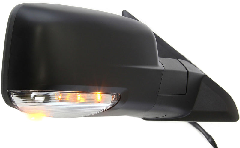 Passenger Side Mirror, Non-Towing, Power, Power Folding, Heated, Textured Black, In-housing Signal Light, Without memory, With Puddle Light, Without Auto-Dimming, Without Blind Spot Feature | CH1321355