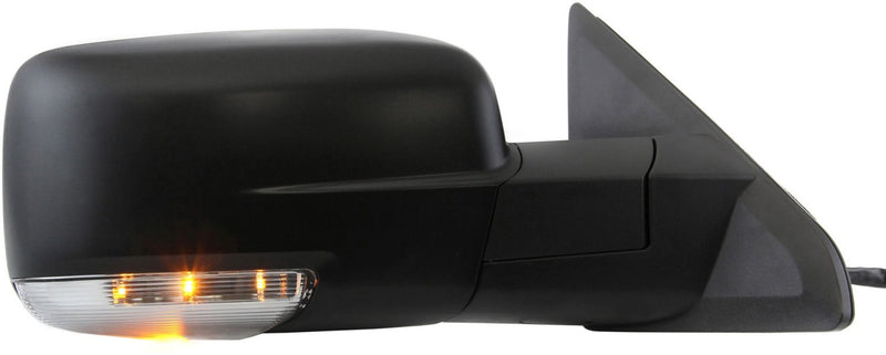 Passenger Side Mirror, Non-Towing, Power, Power Folding, Heated, Textured Black, In-housing Signal Light, Without memory, With Puddle Light, Without Auto-Dimming, Without Blind Spot Feature | CH1321355